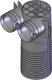 HELIOS FRS-DWK 2-75/125, FlexPipe ceiling/wall box 1