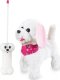 Jamara 460341 Running Dog with Sound Plush, Remote Control White/Pink 3