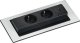 Schulte Elektrotechnik socket element EVOLINE Backflip glass white, 2 sockets, 1 USB 2