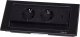 Schulte Elektrotechnik socket element EVOLINE BACKFLIP GLASS 2f socket, USB charger, black, 2.5m 1