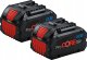 Bosch Professional 18V System Combo Kit: GSR 18V-110 C + GDX 18V-210 C + GWS 18V-10 + GBH 18V-24 C (incl. 2x ProCORE 5 batteries. 10