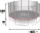 Neo-Sport Trampolina ogrodowa 15ft/465cm z siatką zewnętrzną i drabinką 3