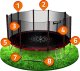 Neo-Sport Trampolina ogrodowa 15ft/465cm z siatką zewnętrzną i drabinką 9