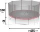 Trampolina ogrodowa 14ft/435cm z siatką zewnętrzną i drabinką Neo-Sport EDUKAMP 2