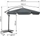 Plonos Parasol ogrodowy składany 8 segmentowy 350 cm z pokrowcem PL-881 3