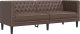 vidaXL Sofa Chesterfield, 3-os., brązowa, tapicerowana sztuczną skórą 2