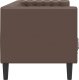 vidaXL Sofa Chesterfield, 3-os., brązowa, tapicerowana sztuczną skórą 5