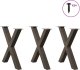 vidaXL Nogi do stołu jadalnianego, 3 szt., 70x(72-73) cm, stal 3