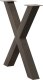 vidaXL Nogi do stołu jadalnianego, 3 szt., 70x(72-73) cm, stal 4