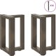 vidaXL Nogi do stolika kawowego, 2 szt., 38x25x(42-43) cm, stal 3