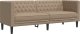 vidaXL Sofa Chesterfield, 3-os., cappuccino, sztuczna skóra 1