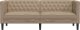 vidaXL Sofa Chesterfield, 3-os., cappuccino, sztuczna skóra 3