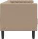 vidaXL Sofa Chesterfield, 3-os., cappuccino, sztuczna skóra 4