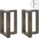 vidaXL Nogi do stolika kawowego, 2 szt., 28x25x(42-43) cm, stal 4