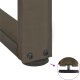 vidaXL Nogi do stolika kawowego, 2 szt., 28x25x(42-43) cm, stal 9