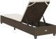 vidaXL Leżak z poduszkami Brązowy 55x200x25,5cm Polirattan 8