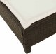 vidaXL Leżak z poduszkami Brązowy 55x200x25,5cm Polirattan 10