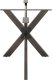vidaXL Noga do stołu jadalnego stal 150x78x(72-73)cm stal 4