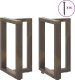 Nogi do stołu jadalnianego, 2 szt., 50x35x(72-73) cm, stal 3