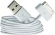 QIKtech Kabel 30 pin USB do iPhone 4 4S 3GS 3G 3 iPod iPad 2 3 1m (biały) 2