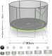 NeoSport Trampolina ogrodowa 6ft/183cm z siatką zewnętrzną i drabinką 10