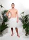 Kilt wiązany męski w 100% naturalna bawełna Yeye Biały M 4