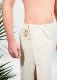 Kilt wiązany męski w 100% naturalna bawełna Yeye Biały XL 12