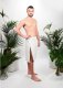Kilt wiązany męski w 100% naturalna bawełna Yeye Biały XL 5