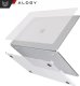 Etui do Apple Macbook Air 13.6 - M2/M3 2022/2023/2024/2025 Alogy AirGuard Elastyczna obudowa Matowa Przezroczysta Biel 1