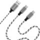 Kabel USB LogiLink USB-A - microUSB + USB-C 1.2 m Szary (CU0202) 2