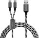 Kabel USB LogiLink USB-A - microUSB + USB-C 1.2 m Szary (CU0202) 6