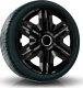 Komplet kołpaków uniwersalnych Fast Black ring 16 cali 2