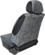 Mata pokrowiec uniwersalny ergonomiczny na fotel XL welur szary 2