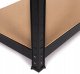 Regał magazynowy metalowy czarny 2w1, 5 jasnych półek 180x90x40 cm 4
