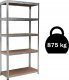 Regał magazynowy metalowy 2w1, 5 półek 180x90x40 cm 2