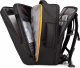 Plecak wodoodporny Bange na laptopa 17" miejski podróżny 47.5x31x26 cm rozszerzany do pracy samolotu męski damski Czarny 7