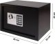 Sejf domowy biurowy zamek elektroniczny szyfrowy kluczyk kod XXL 35x25x25 cm 5