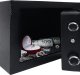 Sejf domowy z zamkiem elektronicznym na kluczyk lub kod 23x17x17 cm 10