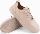 Monochromatyczne buty męskie w stylu sportowym z przeszyciami  beżowe V2 OM-FOCS-0159 40 1