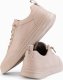 Monochromatyczne buty męskie w stylu sportowym z przeszyciami  beżowe V2 OM-FOCS-0159 40 4