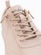 Monochromatyczne buty męskie w stylu sportowym z przeszyciami  beżowe V2 OM-FOCS-0159 43 3