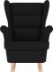 Fotel bujany, czarny, 74x90x102 cm, tapicerowany tkaniną 4