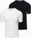Zestaw męskich t-shirtów z okrągłym dekoltem  biały/czarny V2 Z101 XL 1