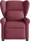 Rozkładany fotel masujący, winna czerwień, obity tkaniną 3