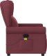 Rozkładany fotel masujący, winna czerwień, obity tkaniną 4