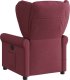 Rozkładany fotel masujący, winna czerwień, obity tkaniną 5