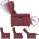Rozkładany fotel masujący, winna czerwień, obity tkaniną 6