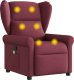 Rozkładany fotel masujący, winna czerwień, obity tkaniną 7