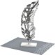 Figurka ozdobna liść srebrny IR0178 4