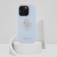 Guess Grained Big 4G Logo Small Classic Logo case for iPhone 16 Pro blue 10